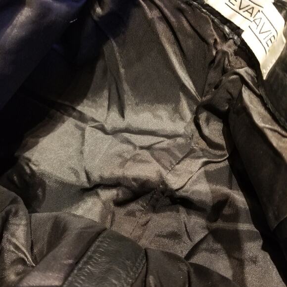 Vintage High Waisted Leather Pants Hi Rise Cow Leather Pockets Zipper Size 10 - Picture 14 of 16